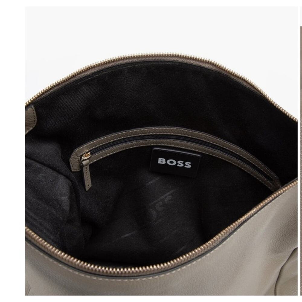 Boss Alyce Leather Hobo Bag - Picture 3 of 12
